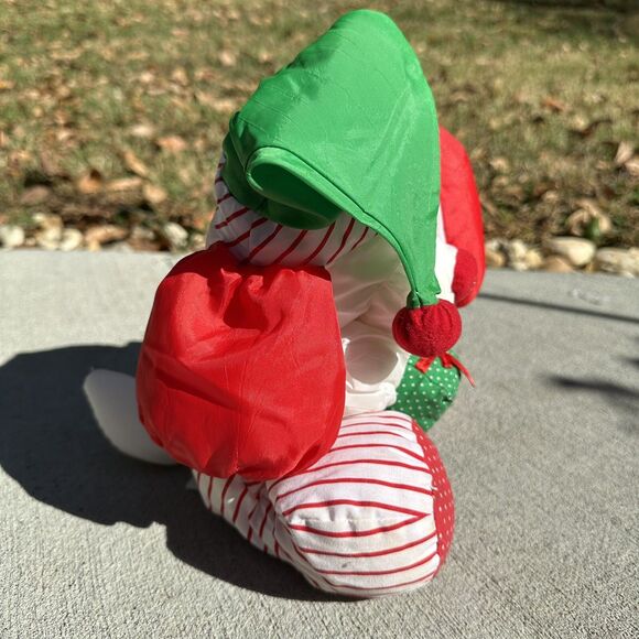 Fisher Price Puffalump Christmas Puppy Dog Present Stuffed Animal Nylon Vtg '91 - Picture 4 of 15